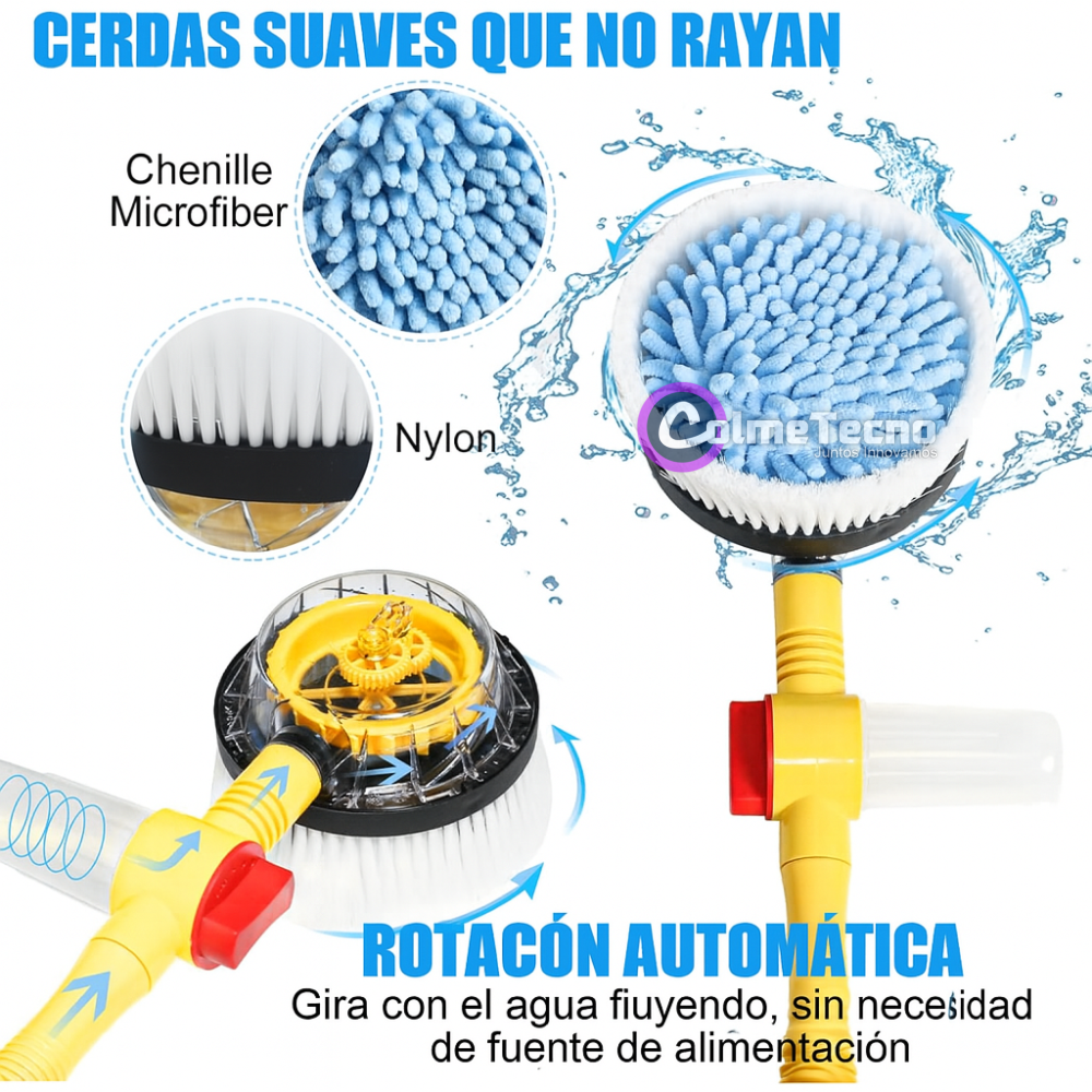 Miniatura 6 de Cepillo Giratorio 360° + Manguera 5mt